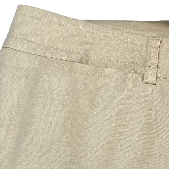 Evelyn Linen-Blend Cream Colored Trousers Size 6 - Picture 5 of 10